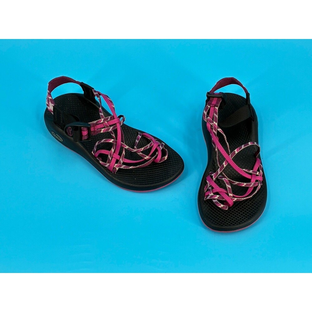 Chaco ZX/2 Classic Sandals Women’s 7 Pink Purple Double Strap Toe Loop Vibram
